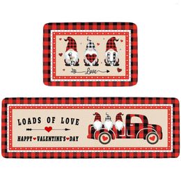 Carpets Valentine'S Day Welcome Doormats Home Decor Carpet Living Room Two Piece Dywan Quarto Tappeto Bathroom Mat