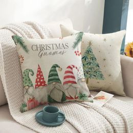 Pillow Linen Decoration Cover Suitable For Car Sofa Pillowcase Christmas Cartoon Watercolour