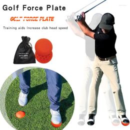 Golf Training Aids 2 Pcs Force Plates Step Pad Trainer Rubber Anti-slip Postural Assisted Swing Practise Supplies