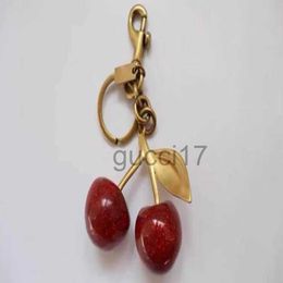 Bag Parts Accessories Handbag pendant keychain womens exquisite Internetfamous crystal Cherry car accessories highgrade pendant 0R MUYV