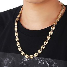 Chains Fashion Personality Trend Coffee Bean Beads Chain Necklaces For Men Birthday Jewellery Gift338U