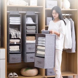 Storage Boxes Item Hanger Organiser Inner Rack Multi-layer Clothes Closet Washable Foldable Shelf Wardrobe