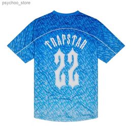 Men's T-Shirts Mens T-Shirts Limited New Trapstar London Mens T-shirt Short Sleeve Unisex Blue Shirt For Men Fashion Harajuku Tee Tops Male T shirts Y2K G230307 Q240130