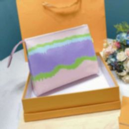 Designer Bags Clutch the Gradient Colour Cosmetic Bag Women's Handbag Mobile Phone Mini Pocket High Washing Wall