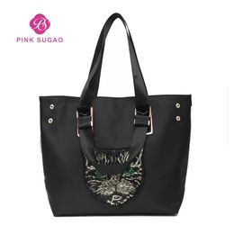 Pink Sugao designer handbags purses women tote bag chain bag travel shoulder bags cat pattern fashion army color283S