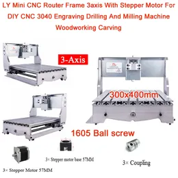 Mini CNC Router Frame 3axis With Stepper Motor For DIY 3040 Engraving Drilling And Milling Machine Woodworking Carving