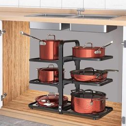 Kitchen Storage Accessories Pots And Pans Organiser Holder Multi Tier Spice Rack For Home Tools