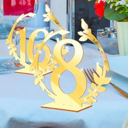 Party Decoration 1-20 Wedding Table Number Signs Acrylic Card For Reception Event Banquets Decor