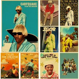 Paintings Tyler The Creator Posters Retro Kraft Paper Vintage Room Home Bar Cafe Decor Aesthetic Art Wall Painting