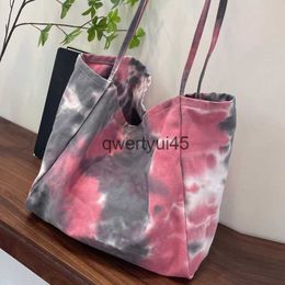 Shoulder Bags Preppy Style Large Capacity Tote Bags For Women Luxury Designer andbag Purses 2023 New In Canvas Tie-Dye Process Clot Soppingqwertyui45