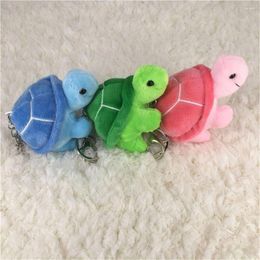 Keychains 3Colors 10CM Plush Tortoise Key Ring Clip Chain Toy