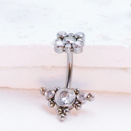 36 Belly Button Piercing Daith Helix Zircon CZ Sexy Navel Septum Rings Charming 16g for Women Body Jewelry 240127