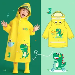 Raincoats Raincoat Kids Waterproof 1-10 Years Boys Girls Rain Jackets Cartoon Baby Coat Outfits Dinosaur Cute Rainwear Clothes