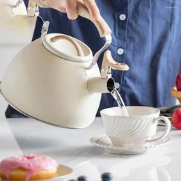 Water Bottles 3L Whistling Tea Kettle Stainless Steel Food Grade Teapot With Heat-resistant Handle Kitchen Supply