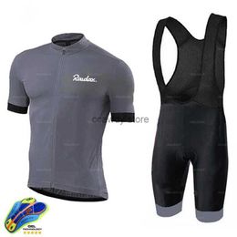 Men's TracksuitsCycling Clothing 2023 Grey Colour Ropa Ciclismo Hombre Short Seve Cycling Jersey SetBike Uniforme MaillotH2421
