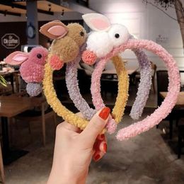 Celebrity Cute Rabbit Hoop Clip Hair Accessory for Children's Headband Rubber Band Plush