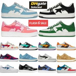 Bvapesta Casual Shoes Men Women Platform Sneakers Black Patent Blue Orange Green White Pastel Pink Red Yellow Mens Trainers Sport Scarpes