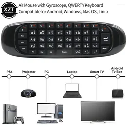 Remote Controlers C120 Backlight 2.4G Air Mouse Rechargeable Wireless Control Keyboard For Android TV Box Computer English Russia Version