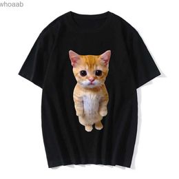 Men's T-Shirts Funny Cat 3D Print Women Casual T-Shirt Women Men Summer Harajuku T Shirts Girl Boy Casual Fashion Clothes 240130