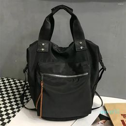 Backpack Unisex Travel Book Bags Adjustable Shoulder Strap Large Capacity School Nylon Cloth Packbags