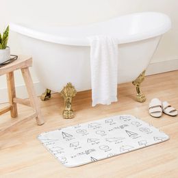 Quadratic Equation Math equations Mathematic formulas Bath Mat Waterproof Bathroom Rugs Toilet Rug Non-Slip Pad Mat 240122