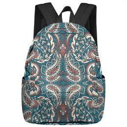 Backpack Perez Flower Polygonal Blue Student School Bags Laptop Custom For Men Women Female Travel Mochila