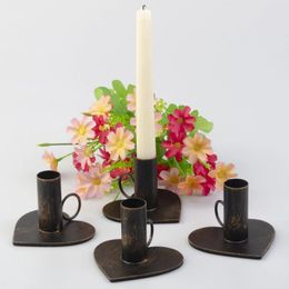 Candle Holders Heart Vintage Iron Metal Candlestick Holder Home Party Wedding Table Stand Centrepiece Decoration