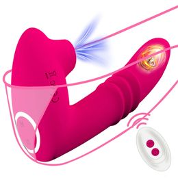 Clitoral Sucking Vibrator Female Remote Control Clit Sucker Clitoris Stimulator Real Dildo Vibrating Sex Toy For Women Adults 18 240226