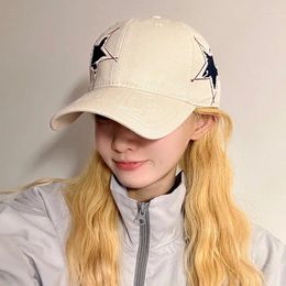 Ball Caps Korean Five-pointed Star Baseball Hat Men's And Women's Versatile Big Head Outdoor Sports Leisure Adjustable Hip-hop Cap