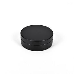 Storage Bottles & Jars 80 X 100ml Empty Round Matte Black Aluminum Lip Tins For Cosmetic Packaging Metal Packing Jar 80x28mm291R