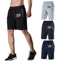 Men's Shorts Custom Logo Men Casual Running Elastic Waist Gym Sports Hiking Quick-Drying Short Pants Thin Solid Loose Sweatpants 2024