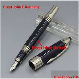 Ballpoint Pens Wholesale Many Style - John Kennedy Dark Blue Metal Rollerball Pen Fountain Office School Supplies With Jfk Serial Dr Dhcay