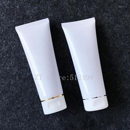 100ml Golden sliver Edge White Soft Hose Tubes Hand Facial Cream Empty Squeeze Tube Shampoo Lotion Refillable Containers1213Q