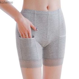 Women's Leggings Women Safety Big Size Short Pants Soft Lace Shorts Boxer Summer Under Skirt with Pockets Femme Underwears YQ240130