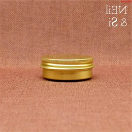 30g Gold Aluminium Jar Refillable Cosmetic Lip Oil Eye Cream Wax Tin Empty Screw Cap Lotion Containersbest qualtity Svhah