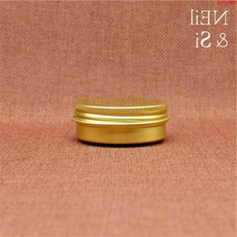 30g Gold Aluminum Jar Refillable Cosmetic Lip Oil Eye Cream Wax Tin Empty Screw Cap Lotion Containersbest qualtity Svhah