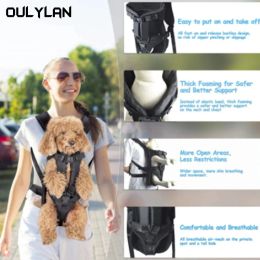 Carrier Dog Carrier Backpack Waterproof Dog Carrying Adjustable Travel Bag for Front Chest Pet Dog Strap Backpack for Dog Cats