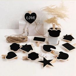 Party Decoration 20pcs/Pack Mini Chalkboards With Support Easels Stand Place Cards Small Rectangle Little Wood Blackboard For Birthday