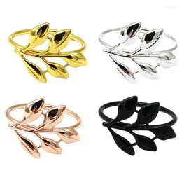 Table Napkin Leaf Rings 6pcs Small Buckle Gold Holder For Wedding Reception Settings