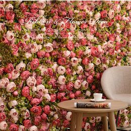 40 60 cm HI-Q artificial flower wall panel Milan turf party DIY wedding background decor rose hydrangea peony 10pcs lot287K