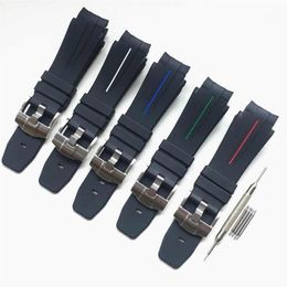 Watch Bands Rubber Strap Men's Accessories For Water Soft Dustproof High Quality Silicone Bracelet 21mm Black1296x