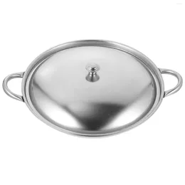 Pans Stainless Steel Pot Korean Cooking Pan Non Stick Frying Nonstick Fried Steak With Lid Kitchen Cookware