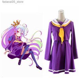 Theme Costume Unisex Anime Cos NO GAME NO LIFE Shiro Cosplay Comes Outfit Halloween Christmas Uniform Custom Size Q240130