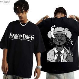 Men's T-Shirts Hot Sale Rapper Snoop Dogg Graphic T Shirt Mens Hip Hop Fashion Style Funny T Shirts Summer Unisex Oversized T-shirt Streetwear 240130