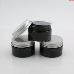 50 x 30g Empty Dark Amber Pet Skin Care Cream Jar With Aluminium Lids Insert 1oz Cosmetic Containerhigh qualtity Xelcr