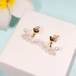 Stud Earrings CEL6 Old Diamond Titanium Steel 18K For Women Exquisite Simple Fashion