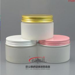 120g Clear frosted PET Storage Jar,120ml Airtight Plastic Food Container with gold/white/pink Aluminum Cap,thick basebest qty Mmeke