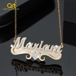 Custom Bling Name Necklace With Snake Chain Crystal Tiny Name Necklace Gift For Women Personalised Gift Bridesmaids Gift For Her 240119