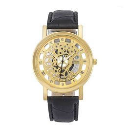 Wristwatches 2021 Fashion Dress Leather Strap Watch Big Dial Men Business Casual Clock Skull Relogio Masculino For Male &boy1253g