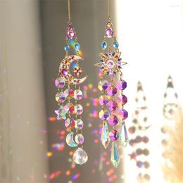 Garden Decorations Crystal Suncatcher Hanging Glass Prisms For Window Yard Decoration Light Sun Catcher Room Rainbow Atrapasol Pendant Decor